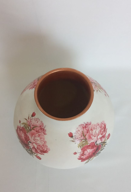 گلدان سفالی ترانسفر کروی
