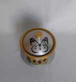 قندان سفالی ترنسفر نقره ای