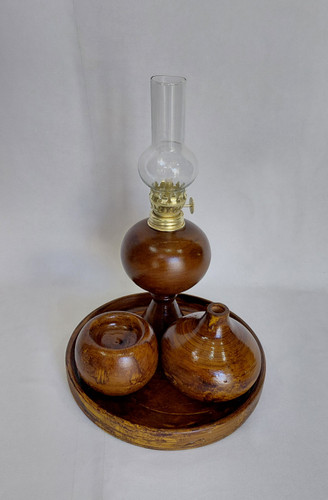 پک سینی سفالی طرح چوب