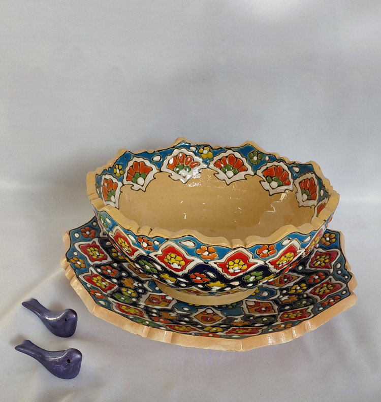 کاسه و بشقاب میناکاری