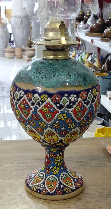 چراغ میناکاری سفالی