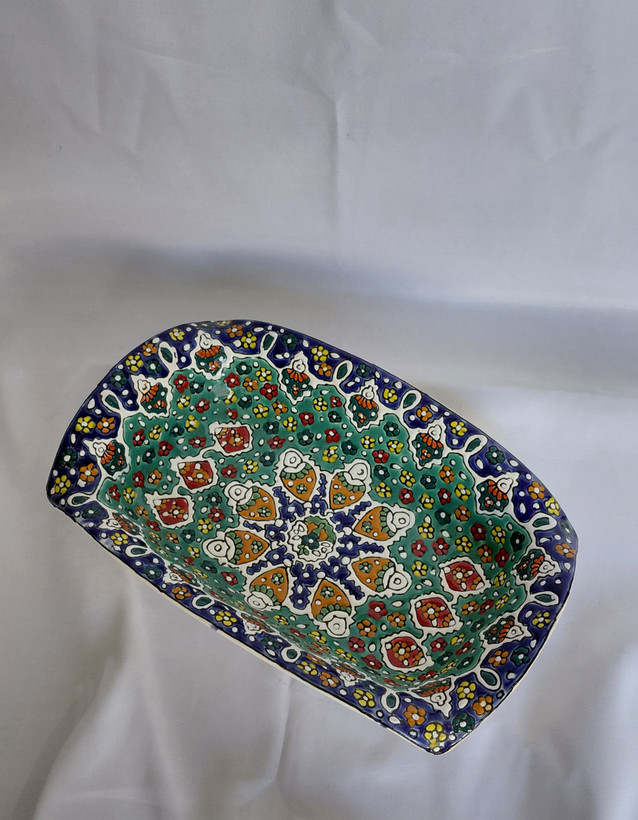 میوه خوری مستطیلی میناکاری