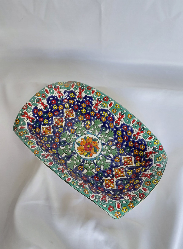 میوه خوری مستطیلی میناکاری