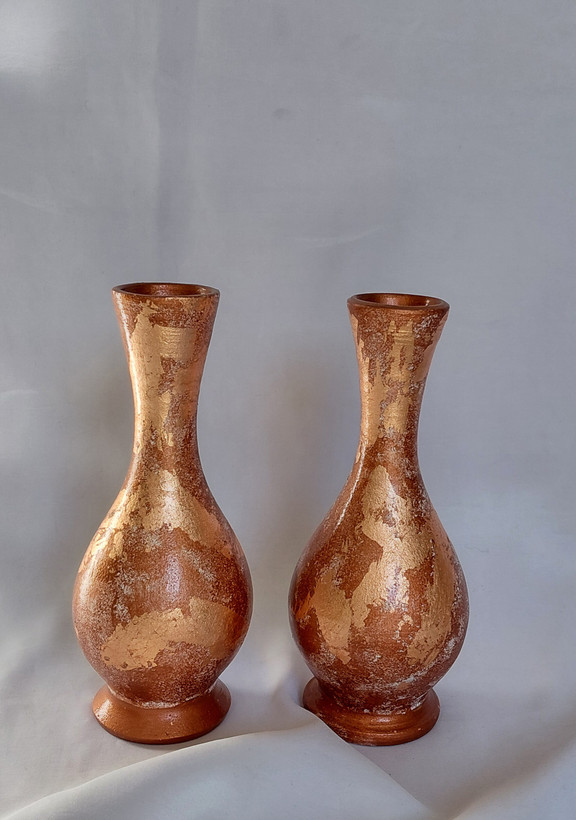 گلدان سفالی بولینگی طرح پتینه