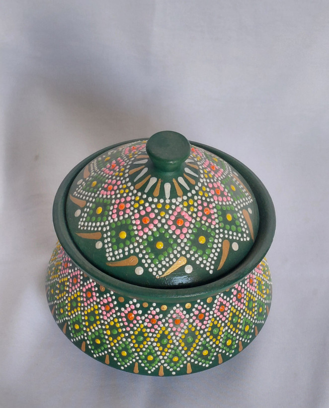 قندان نقطه کوبی سفالی