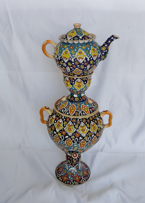 سماور و قوری میناکاری