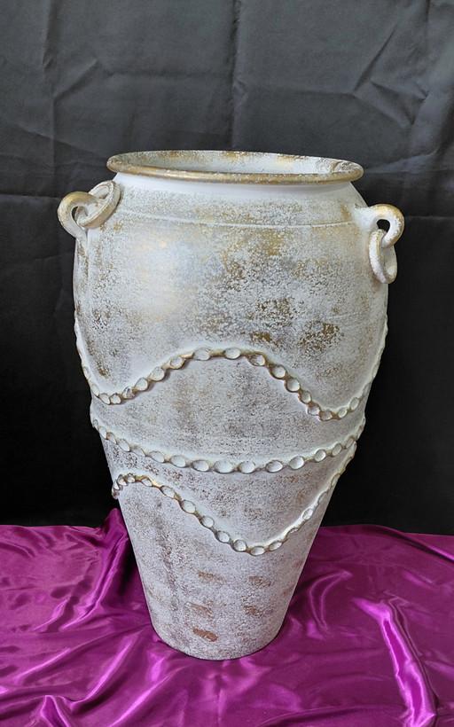 گلدان پتینه ۷۰ سانتی سفالی