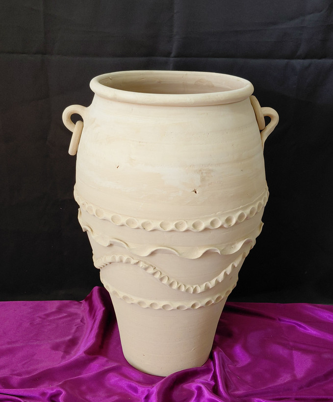 گلدان سفالی خام ۶۰ سانتی