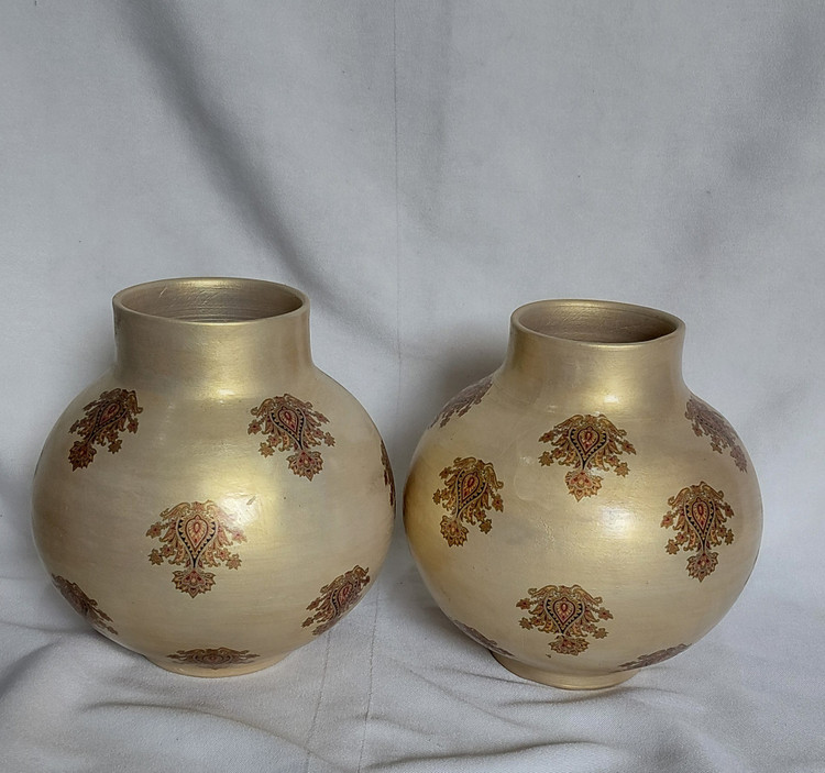 گلدان سفالی ترانسفر کروی