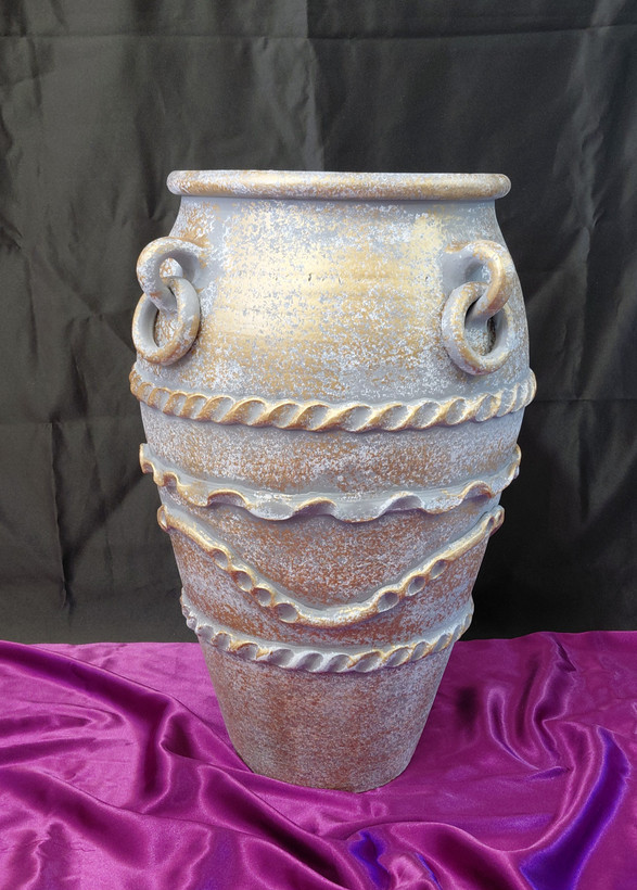 گلدان پتینه ۵۰ سانتی سفالی