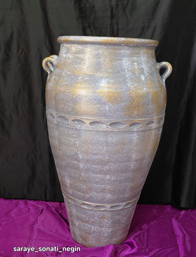 گلدان پتینه ۷۰ سانتی سفالی