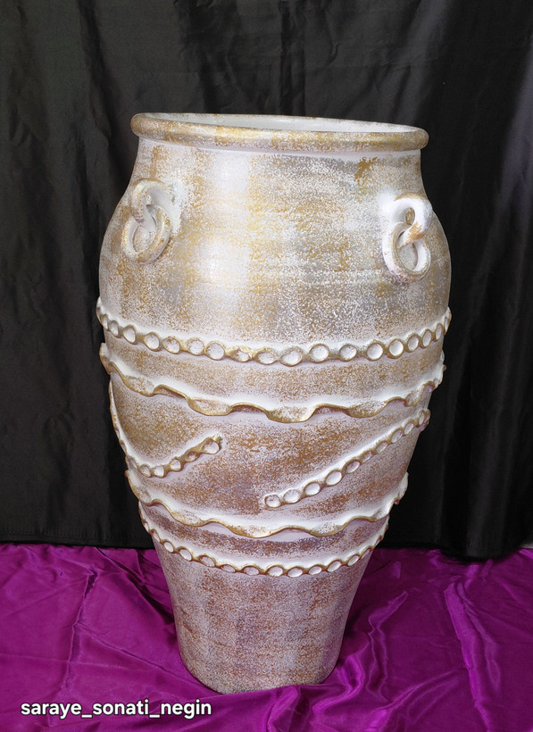 گلدان پتینه ۷۰ سانتی سفالی