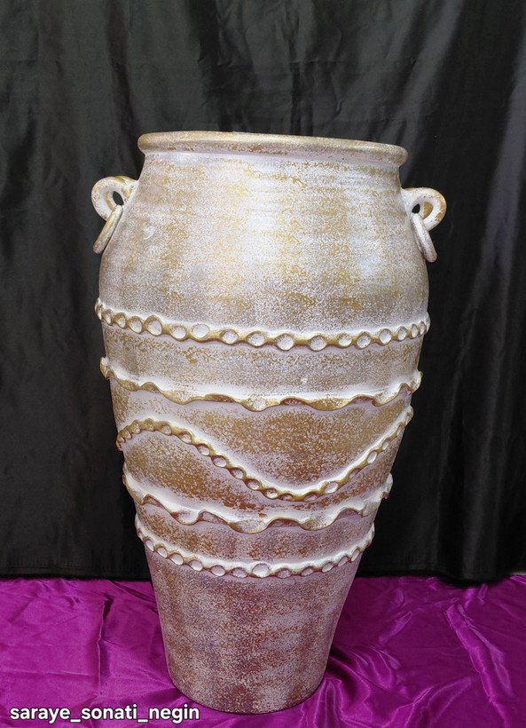 گلدان پتینه ۷۰ سانتی سفالی