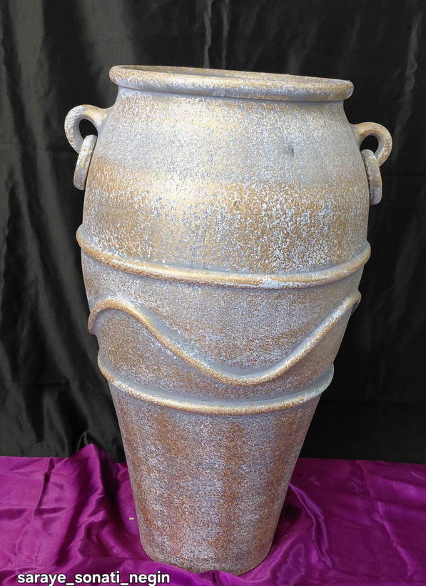 گلدان پتینه سفالی ۶۰ سانتی