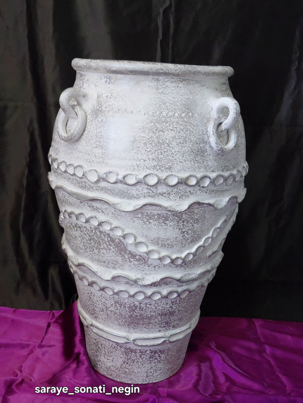 گلدان پتینه سفالی ۶۰ سانتی