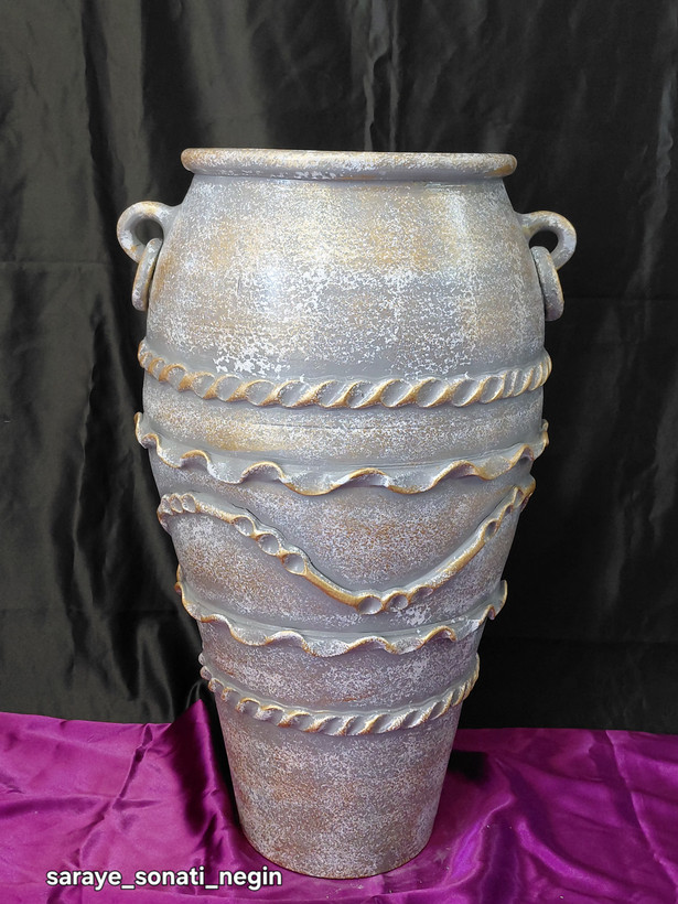 گلدان پتینه سفالی ۶۰ سانتی