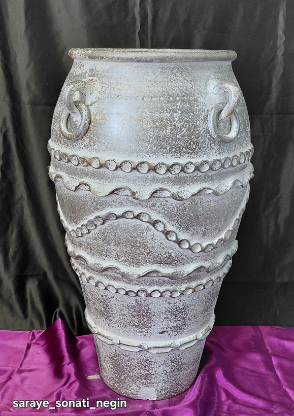 گلدان پتینه سفالی ۶۰ سانتی