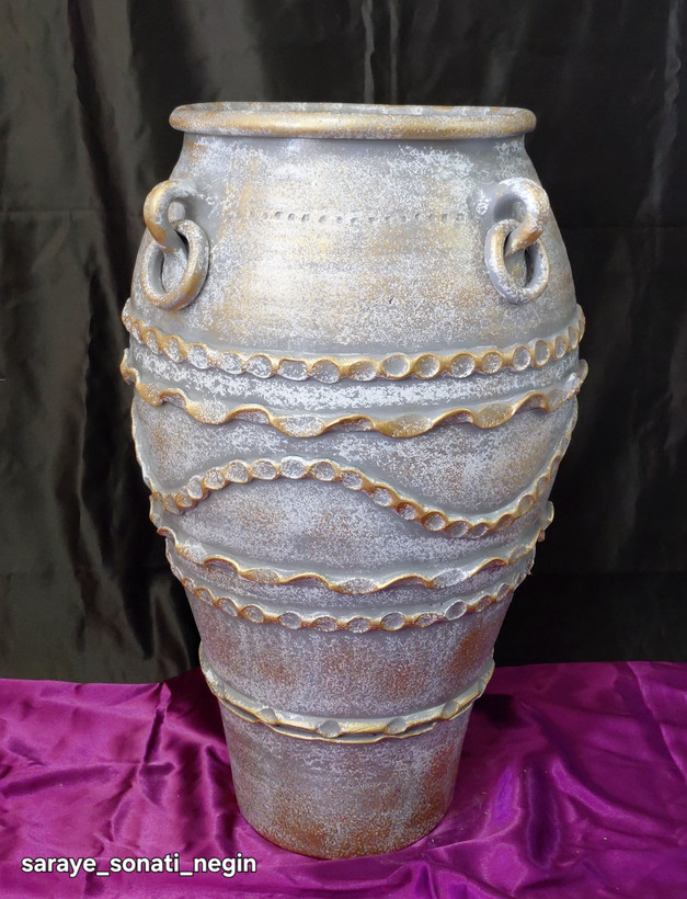 گلدان پتینه سفالی ۶۰ سانتی